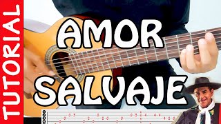 AMOR SALVAJE  GUITARRA TUTORIAL [upl. by Lucic]