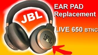 Ear pad replacement on JBL headphones  LIVE 650 BTNC [upl. by Shena]