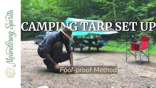 How to Properly Set Up a Tarp for Rain or Shade Over a Picnic Table [upl. by Slin595]