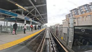 Vancouver SkyTrain  Canada Line Waterfront  YVR Airport 4K [upl. by Nadean]