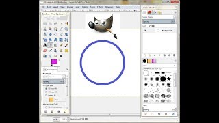 How to Draw a Circle in Gimp 28 [upl. by Merralee163]