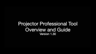 Epson Projector Professional Tool  Overview and Guide [upl. by Limaa]