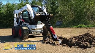 Skid Steer Backhoe Attachment  Eterra E60 Demonstration [upl. by Aitnis]