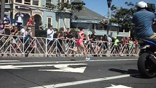 2015 Carlsbad 5000  Deena Kastor  slow motion video [upl. by Nywde]