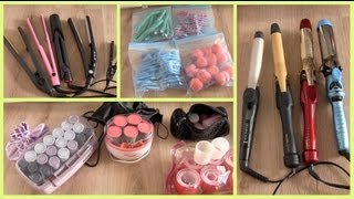 Mijn haartool stash ❤ krultangen stijltangen rollers [upl. by Hurlow]