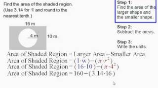 How to Find the Difference in Area with a Rectangle and a Circle [upl. by Land]