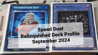 Speed Duel Relinquished Deck Profile September 2024 [upl. by Cyler]