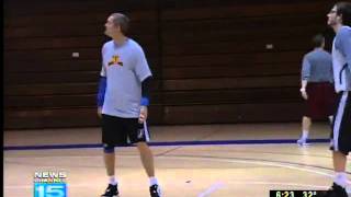 CHRISTIAN LAETTNER AT PRACTICE WITH MAD ANTS [upl. by Neerbas243]