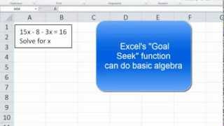 Basic algebra with Excel [upl. by Siul]