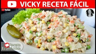 ENSALADA DE ATUN FACIL  VickyRecetaFacil [upl. by Magbie]