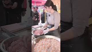 Handmade and Delicious The Secret Behind These Fried Meatballs streetfood shorts meatballs [upl. by Llenwad]