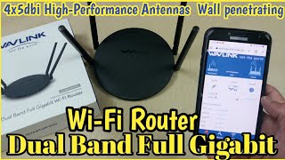 WAV LINK AC1200 Dual Band Full Gigabit WiFi Router Opeation Frequency 24 GHz Foldable Antennas [upl. by Inger]