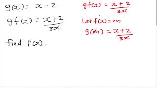 How to find fx from gfx and gx [upl. by Rhyne]