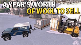 A YEARS WORTH OF WOOL TO SELL  Farming Simulator 17  Oakfield Farm  Episode 29 [upl. by Tiffy]