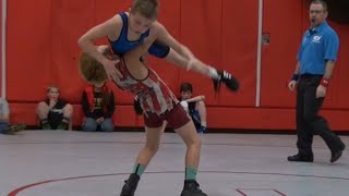 14 Brenden Chaowanapibool Middle School Sumner SD Wrestling Highlight [upl. by Grizelda]