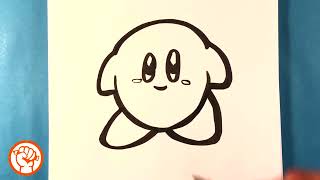 How to Draw Kirby  Nintendo  Easy Pictures to Draw [upl. by Royall]