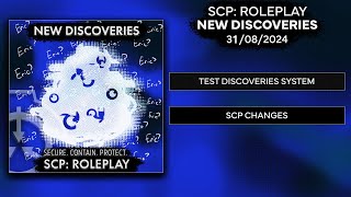 SCP Roleplay  New Discoveries Update [upl. by Durham775]