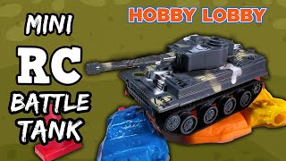 Mini RC Battle Tank  Remote Controlled Tank with full 4action remote And its from Hobby Lobby [upl. by Stockton]