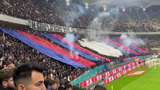 4k Coregrafie Peluza Nord FCSB ☠️ FCSB  Rapid 00 ☠️ Atmosfera superba pe Arena Nationala ultra [upl. by Gareri525]