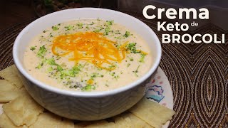 Crema keto de brocoli y queso facil de hacer  low carb libre de gluten [upl. by Ayyidas]