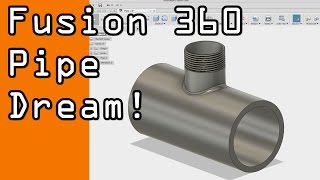 Fusion 360 Tutorial How to Model a Pipe FF49 [upl. by Sharline]