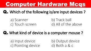 Hardware amp InputOutput Devices Mcqs  Computer MCQS [upl. by Griffiths]