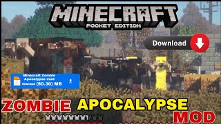 HOW TO DOWNLOAD ZOMBIE APOCALYPSE MOD FOR MINECRAFT PE  IN HINDI  2022 [upl. by Phedra]