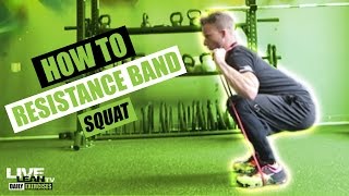 How To Resistance Band Squat [upl. by Schaeffer]