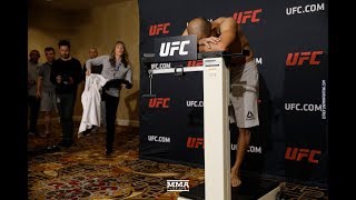 UFC 218 WeighIns Jose Aldo Has Close Call  MMA Fighting [upl. by Neona]