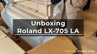 Unboxing and assembly of Roland LX705 In Light Oak Colour  Digitalpianocom [upl. by Spearing54]