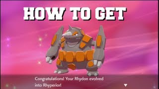 HOW TO EVOLVE RHYDON INTO RHYPERIOR IN POKEMON SWORD AND SHIELD HOW TO GET THE PROTECTOR [upl. by Snahc]