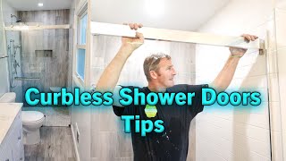 Curbless Shower Door Tips  Sliding Shower Doors  PLAN LEARN BUILD [upl. by Alfred]