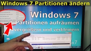 Windows 7 Partitionen vergrößern und verkleinern ohne Zusatzsoftware [upl. by Ganley]