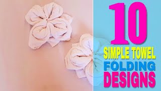 10 basic towel folding tutorial [upl. by Aidole]