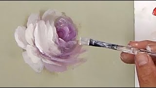 Painting a Beginning Rose with Acrylics [upl. by Sawtelle]