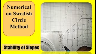 Numerical on Swedish Circle Method l Stability of Slope l Geotechnical Engineering [upl. by Ellekim541]