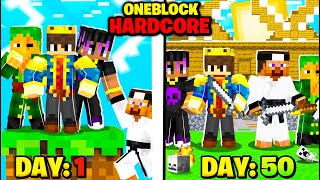 100 Days In HARDCORE ONEBLOCK With Friends 😰 [upl. by Mairb]