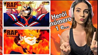 REACT RAP DO ALL MIGHT E RAP DO ENDEAVOR Boku no Hero •TK RAPS• [upl. by Nomelihp]