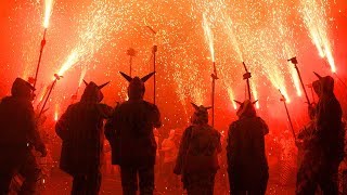 Correfoc Festa Major De Gracia Barcelona The Fire Run [upl. by Asoramla]