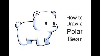 How to Draw a Polar Bear Cartoon [upl. by Asusej]