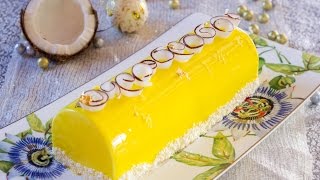 Bûche citron coco موس جوز الهند والليمون [upl. by Rucker636]