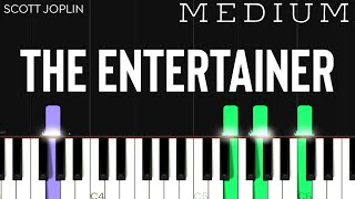 Scott Joplin  The Entertainer  MEDIUM Piano Tutorial [upl. by Belding]