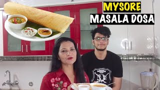 I Made Nischays Favorite Mysore Masala Dosa for him  Easy To Make at Home Recipe [upl. by Ik]