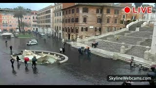 Live Webcam from Rome  Piazza di Spagna [upl. by Kosiur436]