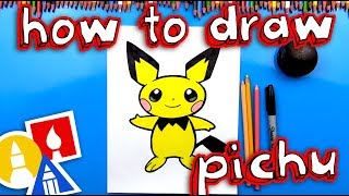 How To Draw Pichu Pokemon  NEW BLUE TABLE [upl. by Bryan986]