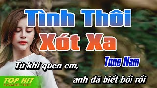 Tình Thôi Xót Xa Karaoke Tone Nam F  Beat Phối Mới Chuẩn  TOP HIT KARAOKE [upl. by Gault]