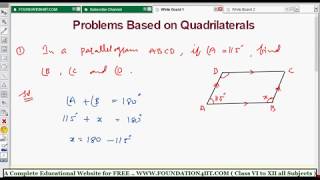 Problems Based on Quadrilaterals  Class 8 Maths ICSE [upl. by Vail]