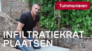 Infiltratiekrat in een natte tuin plaatsen  Tuinmanieren [upl. by Flynn764]