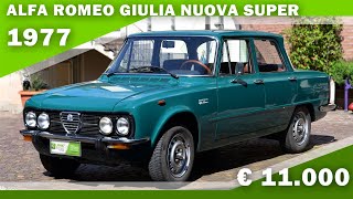 ALFA ROMEO GIULIA NUOVA SUPER 1300 1977  OMOLAGATA ASI [upl. by Yelkao]