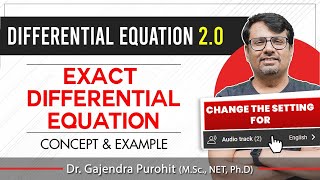 Differential Equation  Exact Differential Equation  Concept amp Example By GP Sir [upl. by Stelmach]